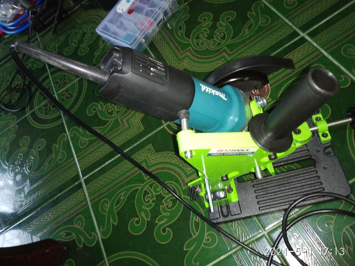 Stand Dudukan Gerinda Tangan  Angle Stand  Grinder Warna Hijau