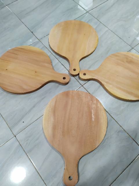 Talenan Kayu Mahoni Diameter 30 cm / Wooden Cutting Board / Talenan Pizza