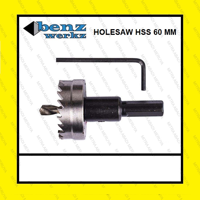 Mata Bor Gromet HSS 60 mm Pelubang Besi Kayu Plastik Metal Holesaw Carbide