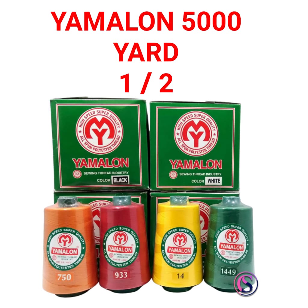 [6 rol] Benang jahit yamalon 5000 yard bagian 1