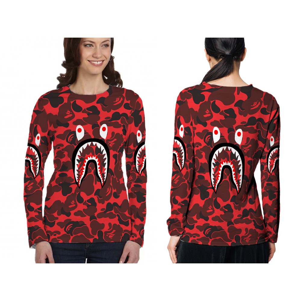 [Riashop] Kaos Bape Shark | Kaos Bape | Kaos Bape Wanita | Kaos Bape Shark Asli