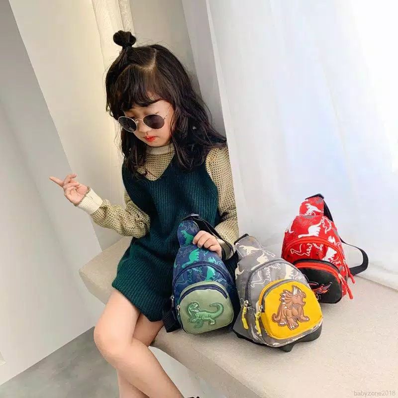 Sling bag tas anak cewek cowok dino tas dinosaurus