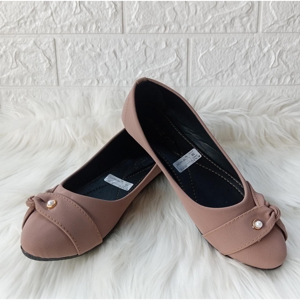 sepatu balet kerja model mutiara flatshoes sol karet terbaru kekinian 2022