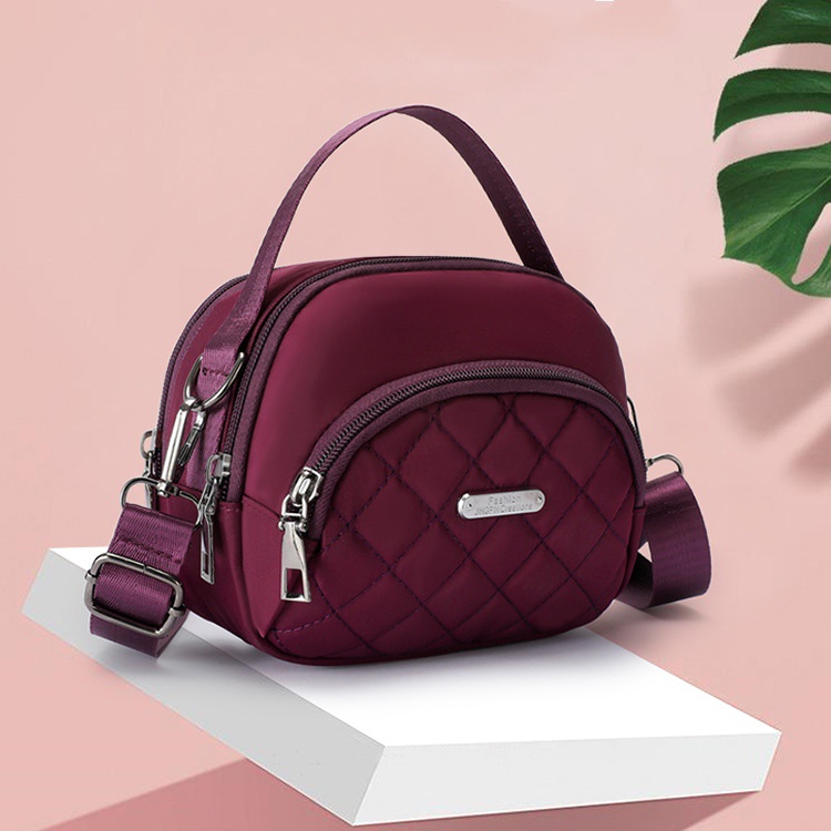 TAS SELEMPANG WANITA 3 RESLETING ANTI AIR UNGU KECIL IMPORT SLING BAG KOREA PREMIUM TA590P5 DENCE REMAJA KEKINIAN CEWEK MURAH BRANDED BATAM
