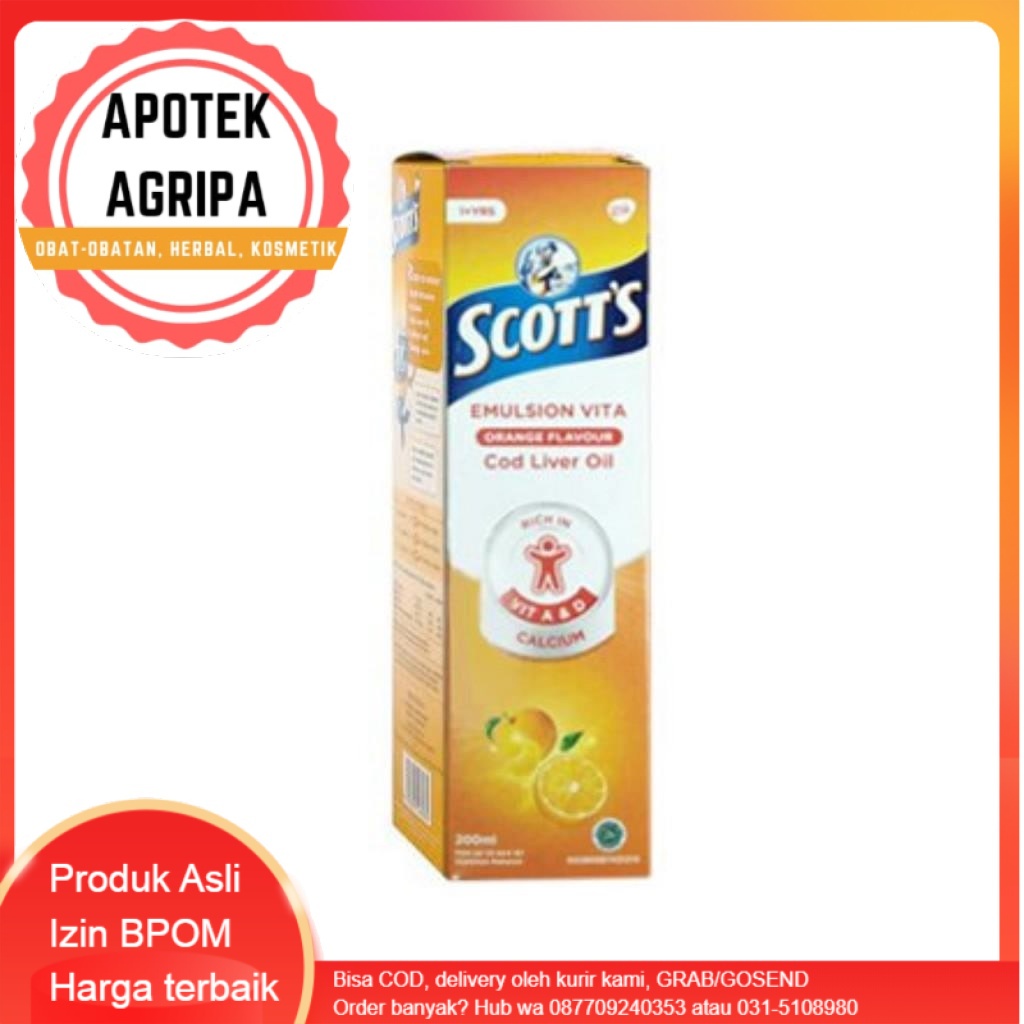Scott's Emulsion orange dan original  (200ml/400ml)