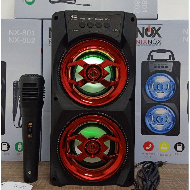 1√ Speaker bluetooth karaoke NIXNOX NS35bt 801/802 FREE MIC-3