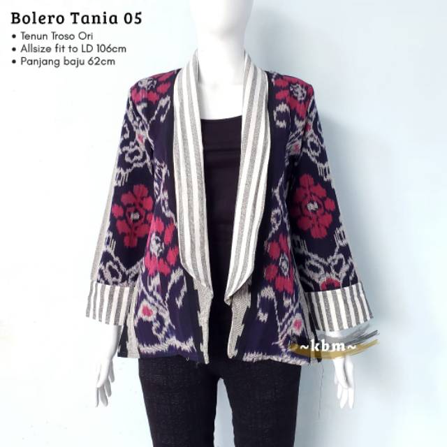 Atasan Bolero tania Misa ori tenun troso bolero kerja outer lengan