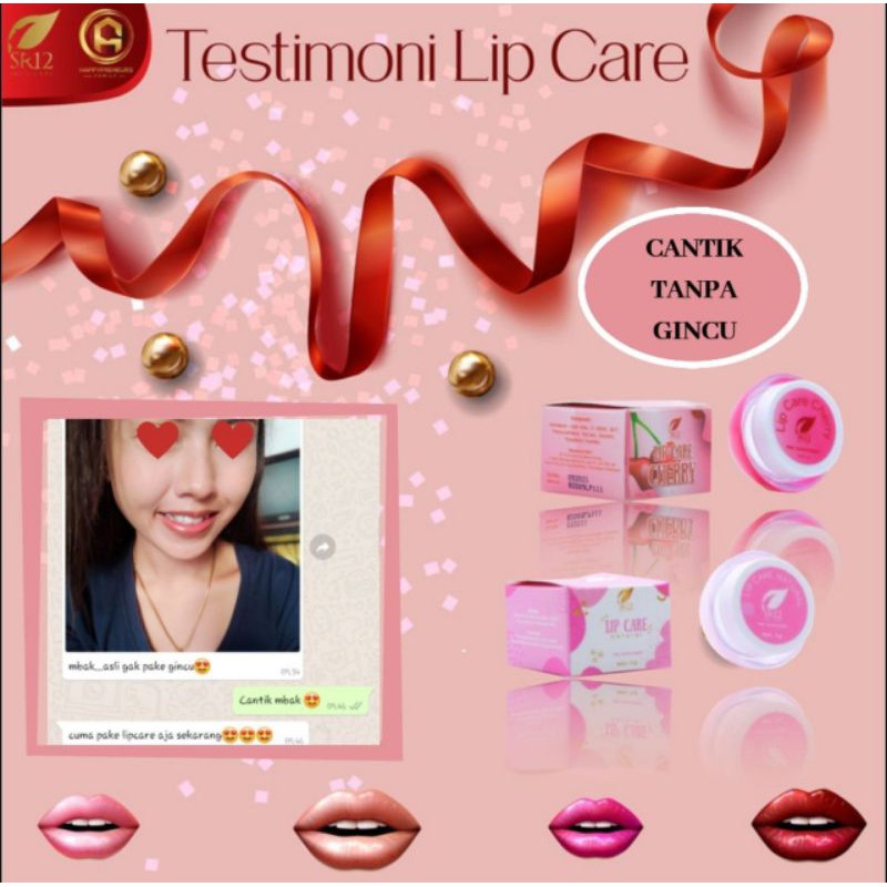 LIP CARE SR12 CHERRY / PENCERAH BIBIR HITAM / PELEMBAB BIBIR / LIP BALM ANAK SEKOLAH / PEMERAH BIBIR PERMANEN