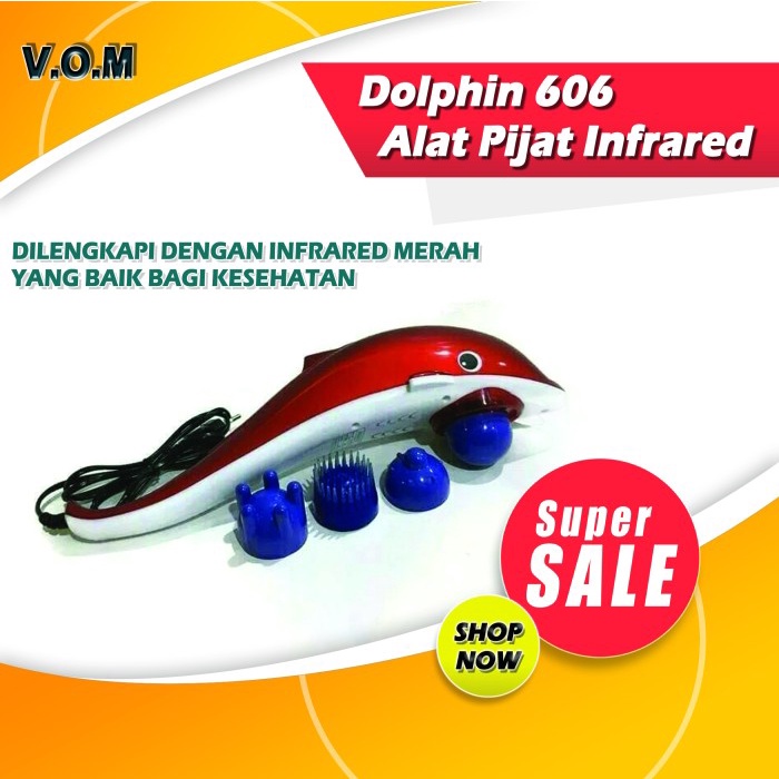 Alat Terapi Dolphin 606 Alat Pijat Infrared Merah Massager Terapi Dolphin Lumba(H8P6) Alat Terapi Li