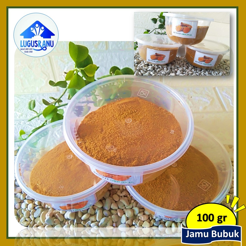 

KUNYIT BUBUK ORIGINAL 100 gr (tanpa gula) Kemasan Mangkuk | Alami Tanpa Campuran 100%