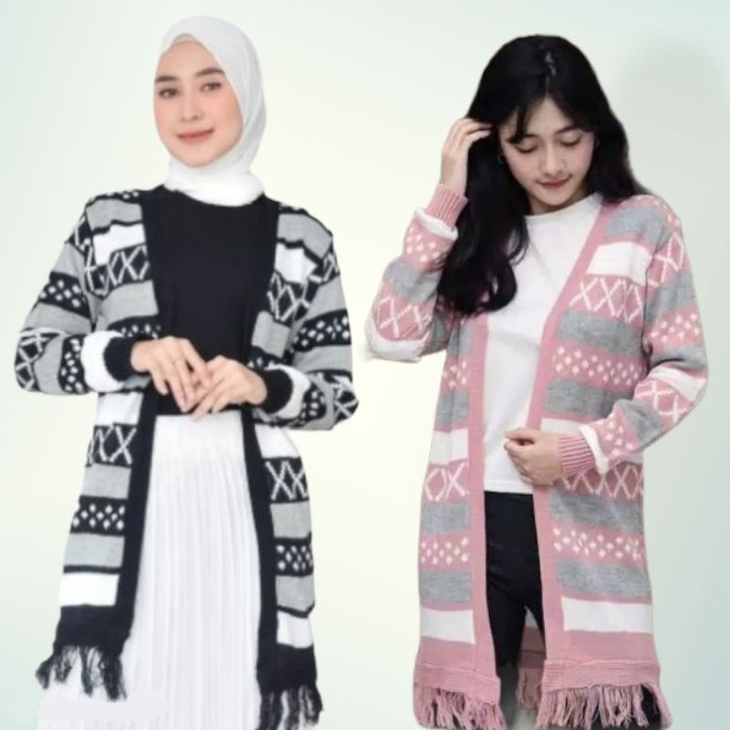 SN - Long CARDIGAN HINATA rajut halus premium