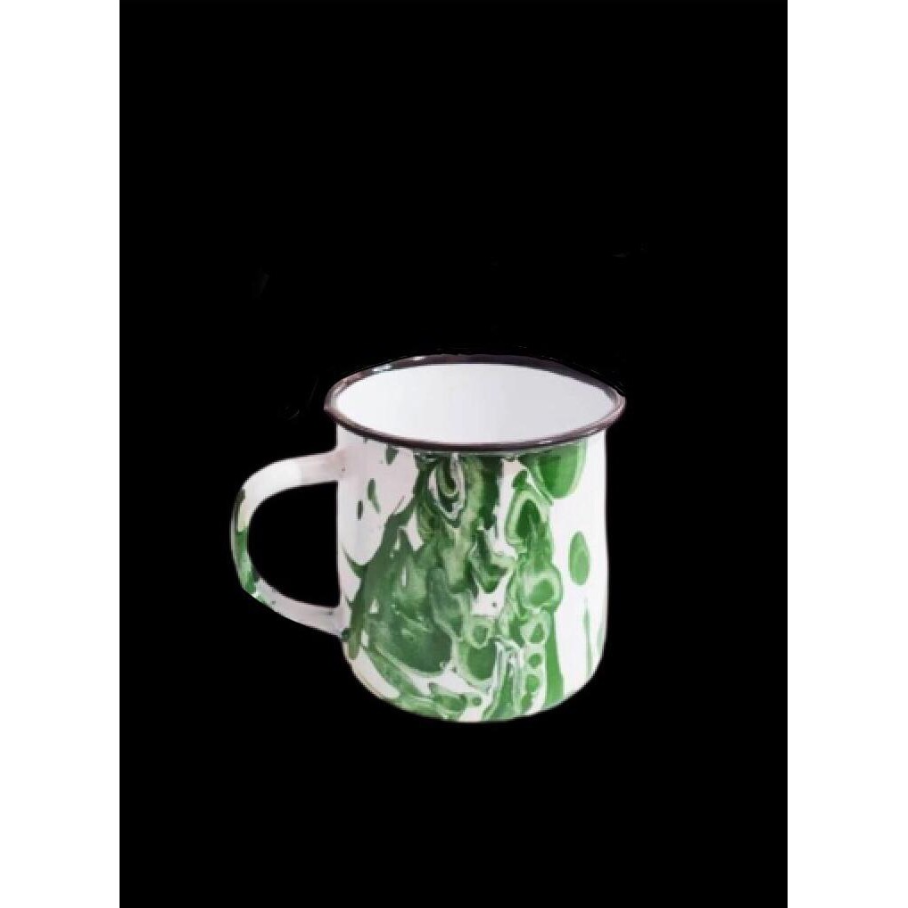 Gelas enamel blirik 7 cm / cangkir blirik enamel / gelas blirik jadu