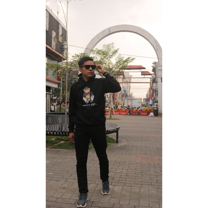 Hoodie Teddy D Black Arjukya