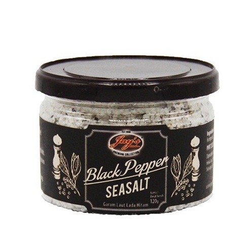 

JAYS BLACKPEPPER SEASALT 120 GR / GARAM LAUT LADA HITAM / BUMBU MASAK