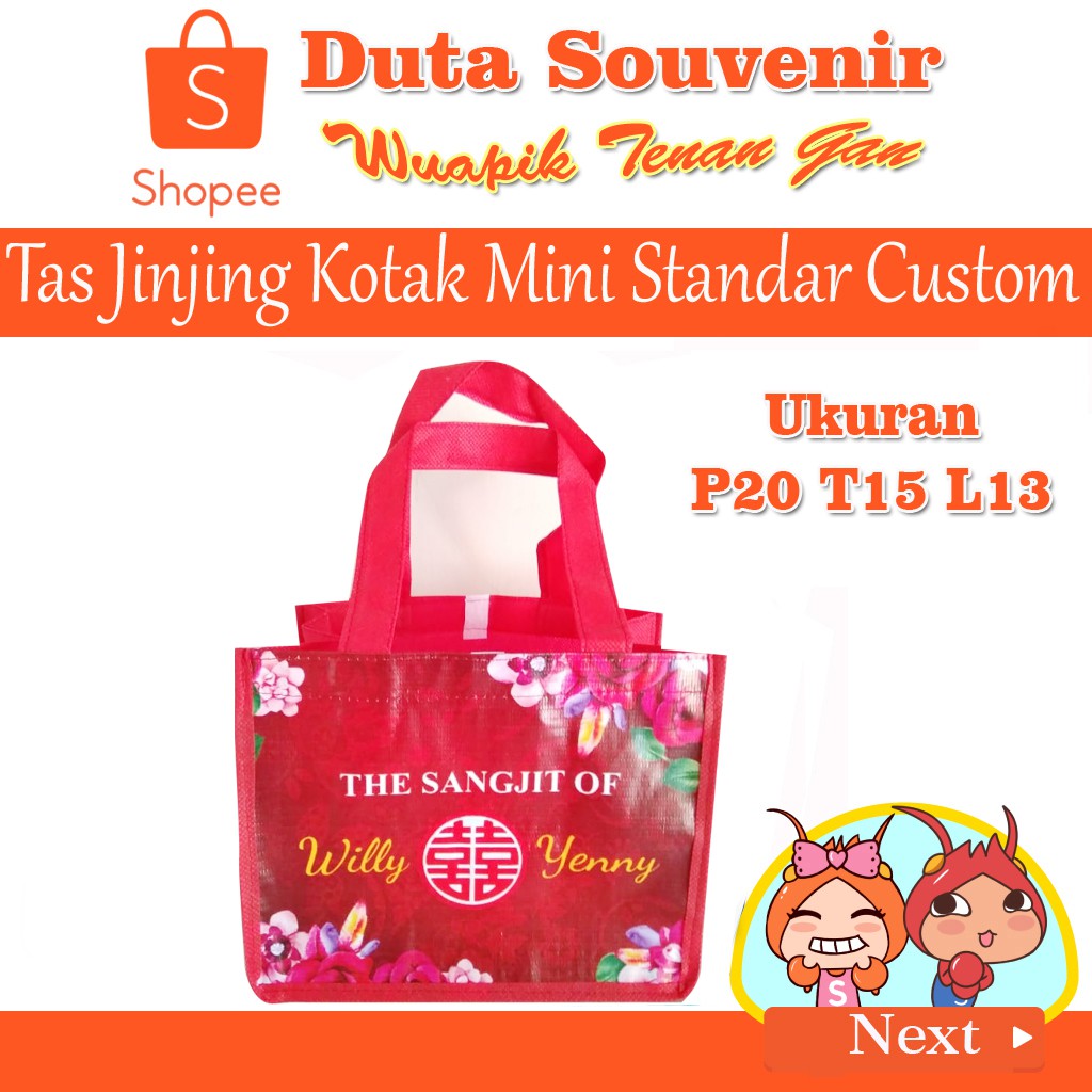 

Duta Souvenir Tas Jinjing Kotak Mini Standart Custom