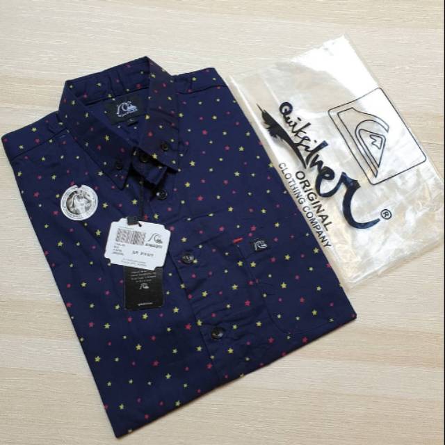 Quicksilver original kemeja pria surfing Lengan Pendek (COD)