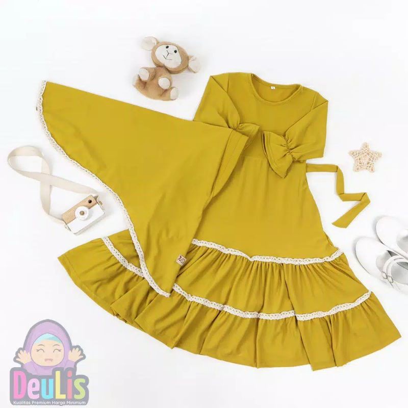 gamis anak dan rok plisket