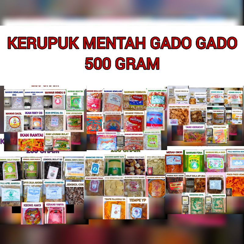 

Kerupuk Mentah Gado Gado 500 Gram