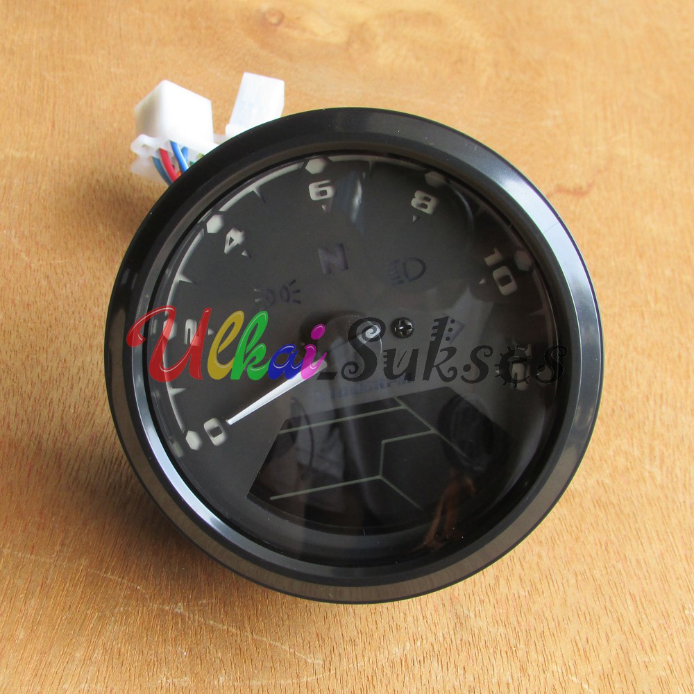 Speedometer LCD Digital Bulat Atau Spidometer Tachometer 1 l 2 l 4 Cylinder Waterproof Dan Anti Getaran Universal Murah