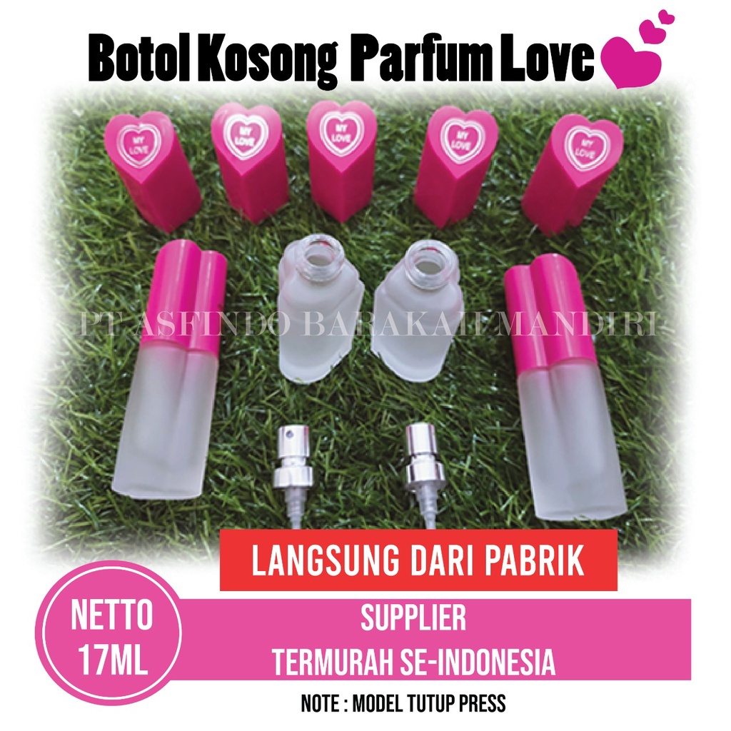 botol kosong parfum love - 20ml