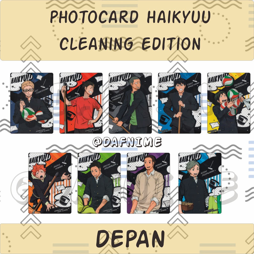 PHOTOCARD HAIKYUU CLEANING EDITION