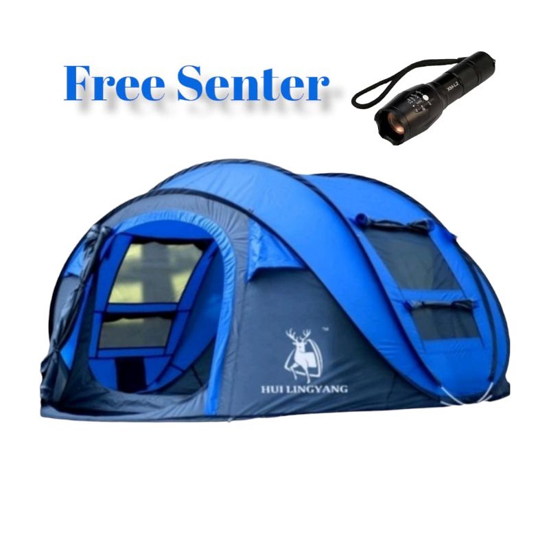 Hui lingyang Tenda Lipat Windproof  Waterproof  Tenda Camping-S-T414