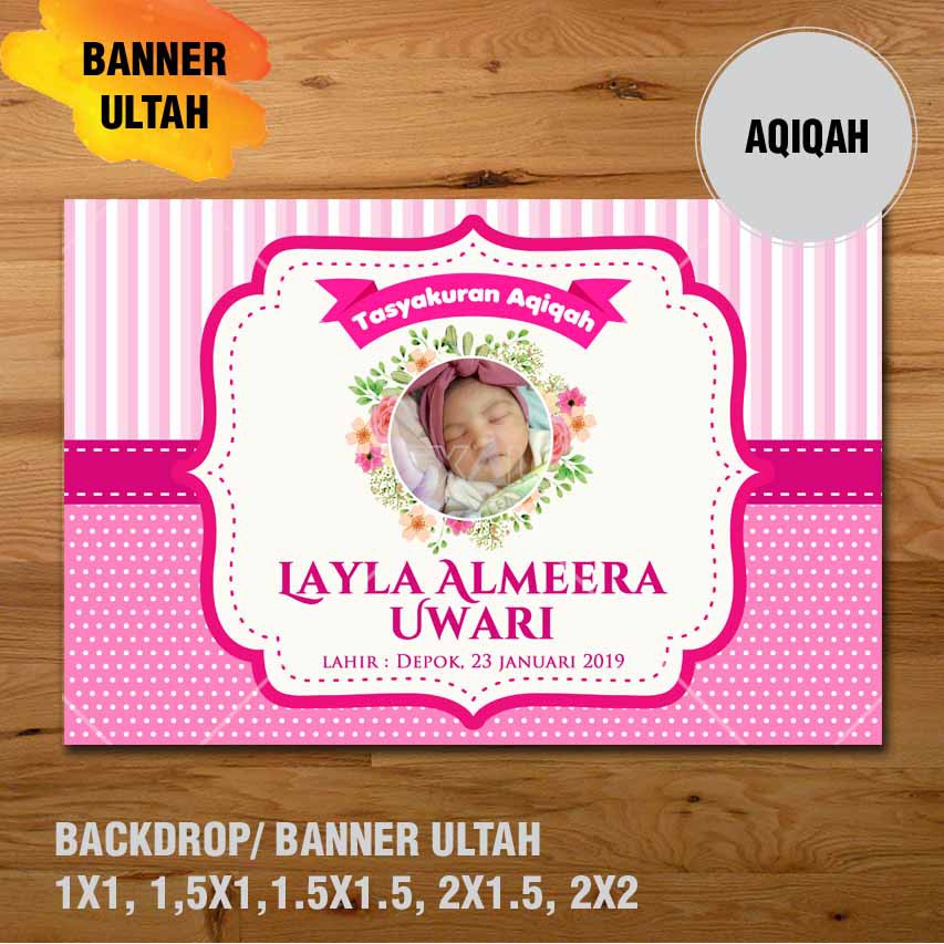 Tulisan Banner Aqiqah desain banner kekinian