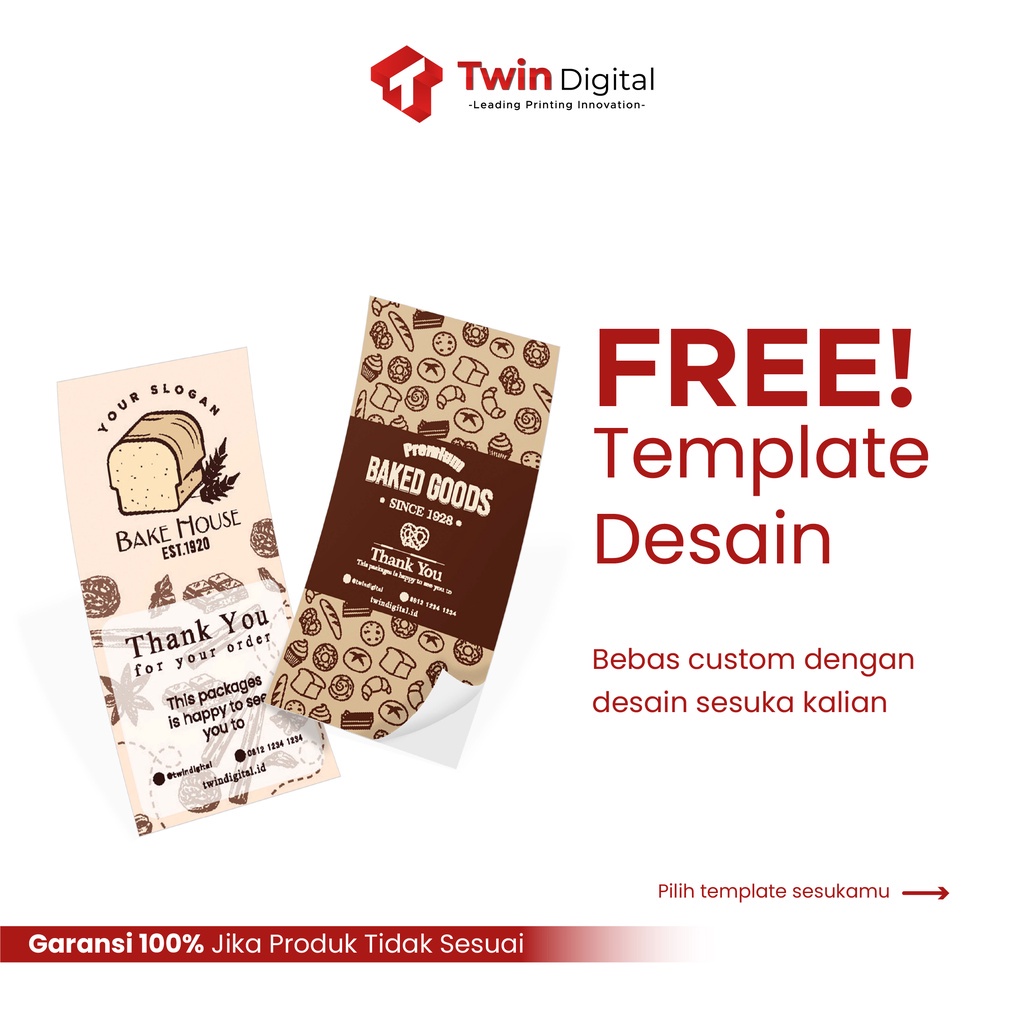 

Twindigital Stiker Seal Custom Segel Box Pengiriman Paket Anti Air Tidak Mudah Robek - Sticker Seal