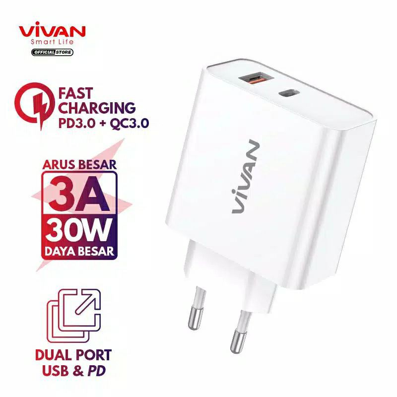 Vivan Power Blitz 30W Charger with Type-C Cable