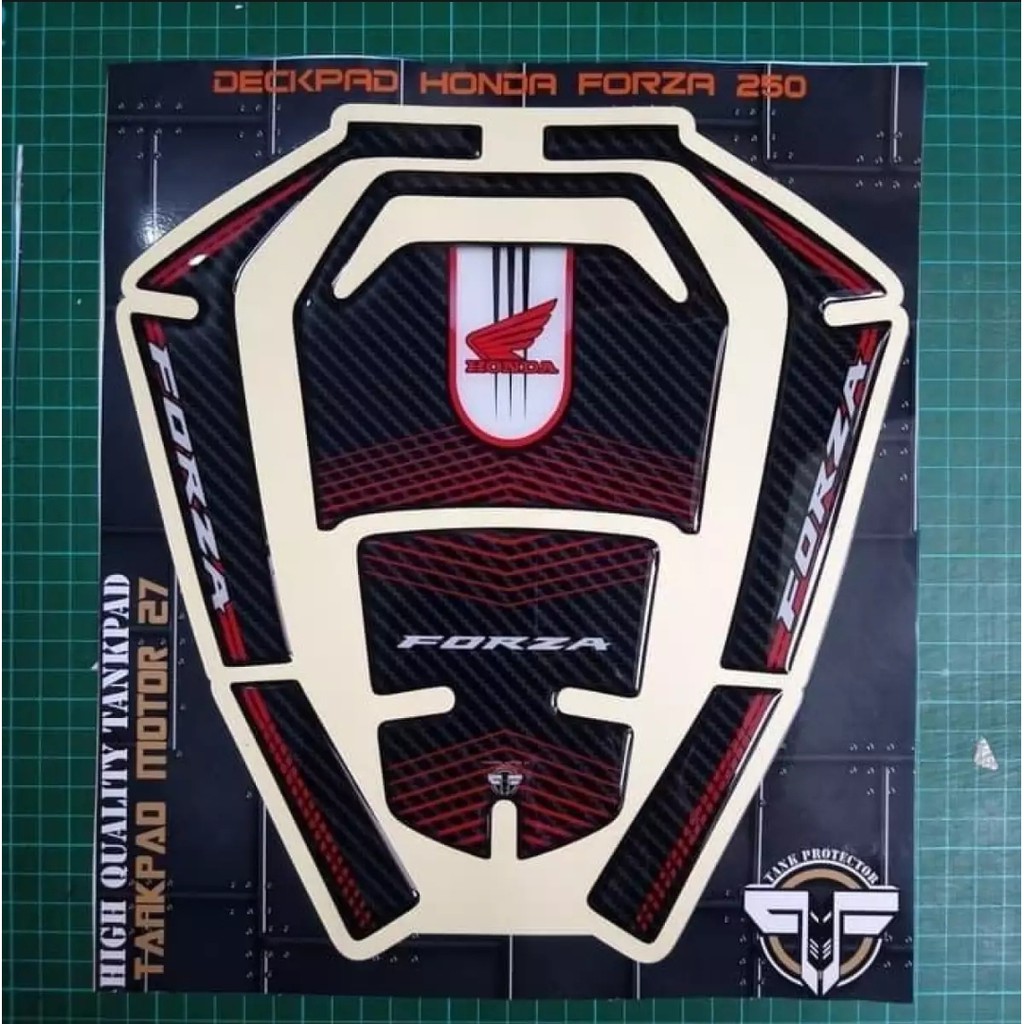 Stiker sticker tankpad deckpad honda Forza 250 carbon resin premium