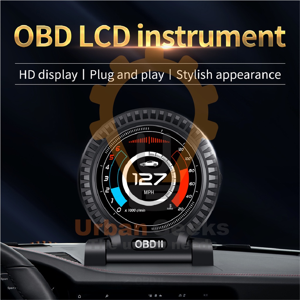 HUD F10 Head Up Display OBD 2 With Over Speed Alarm System