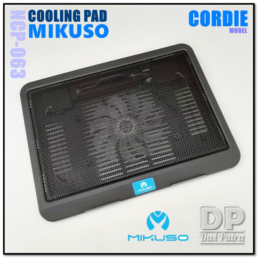 COOLING PAD MIKUSO NCP 063 CORDIE BLUE LED SILENT BIG FAN / COOLER PAD PENDINGIN LAPTOP NOTEBOOK