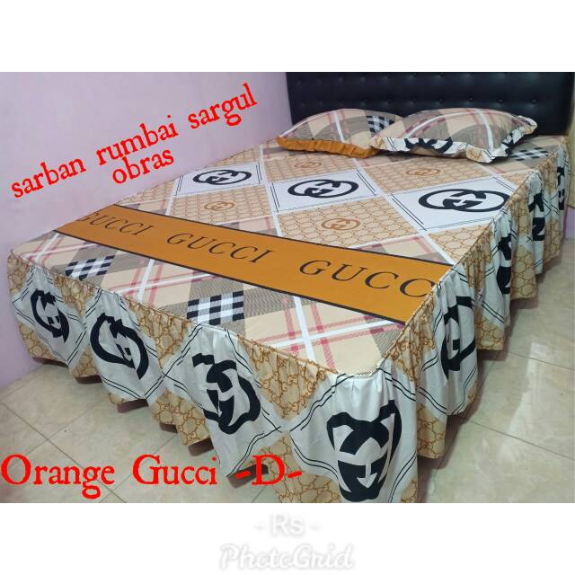Sprei rumbai orange gucci