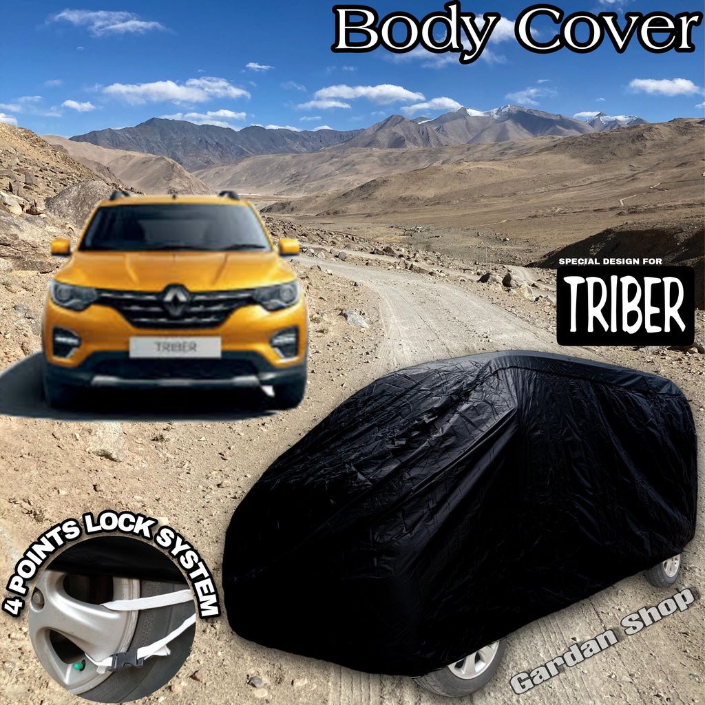 Sarung Mobil TRIBER Hitam POLOS Body Cover Triber Full Black