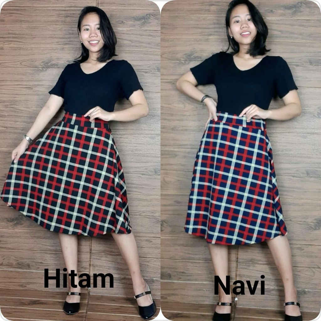 SB Collection Rok Pendek Lifna Midi Skirt Casual Payung Jumbo Wanita