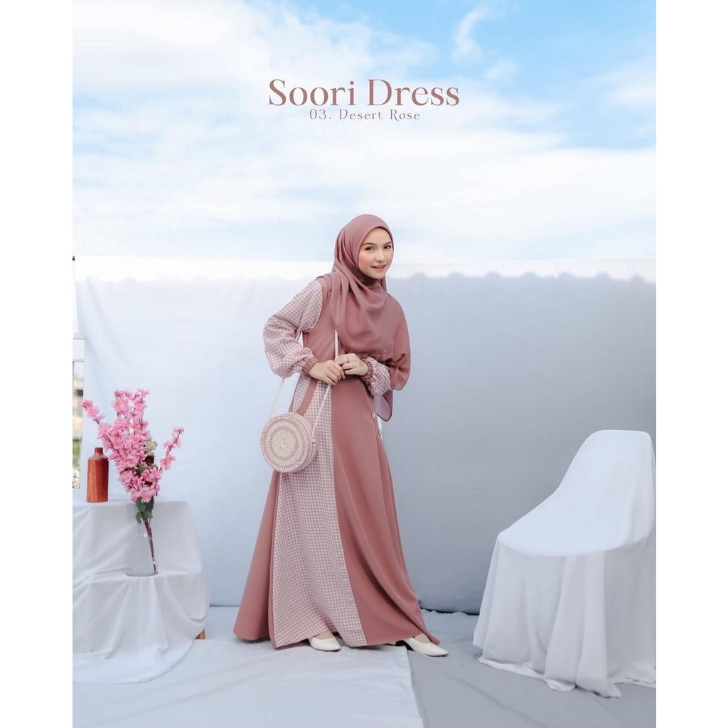 SOORI DRESS/gamis wanita/pakaian remaja/baju muslimah/kekinian/