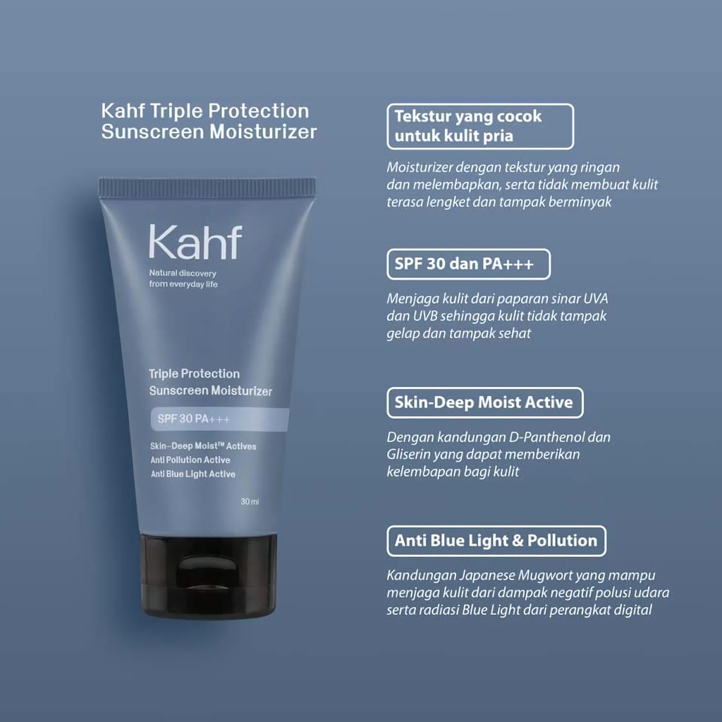 KAHF TRIPLE PROTECTION SUNSCREEN MOISTURIZER