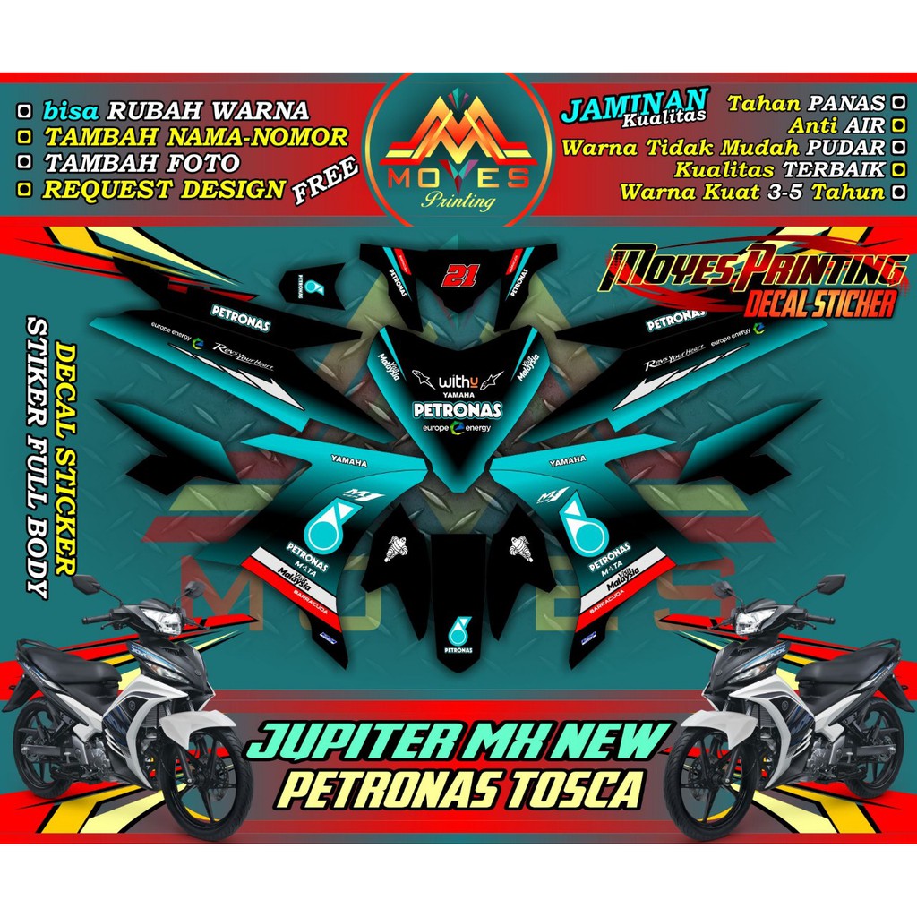 stiker jupiter mx new 135 Petronas decal jupiter mx 135 new petronas striping jupiter mx new 135