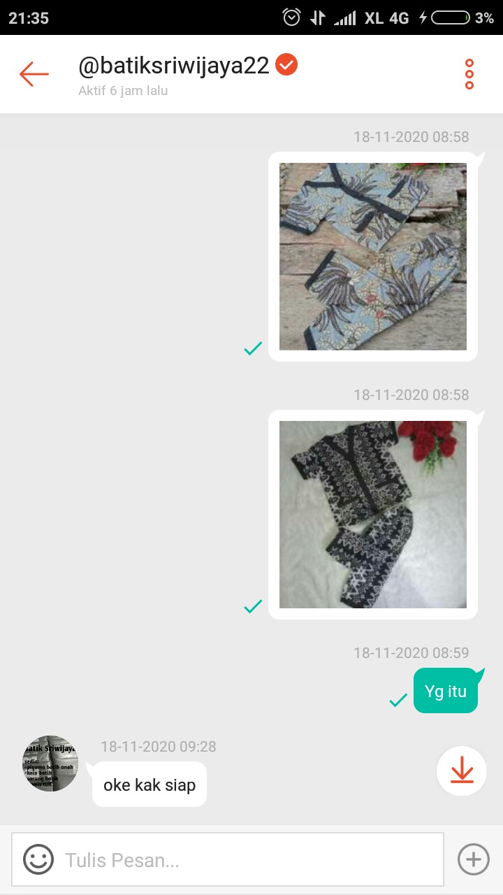 Setelan Batik Anak Untuk Usia 1 Sampai 2 Tahun