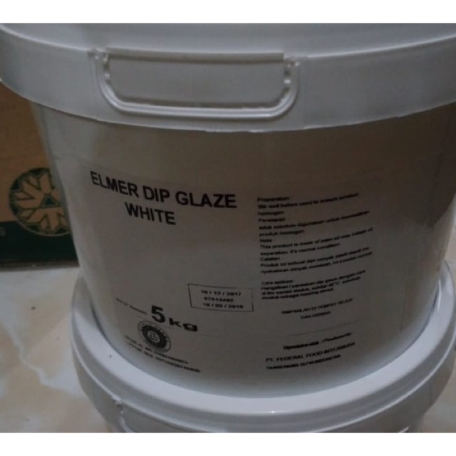 Elmer Dip Glaze - Topping Donat White Chocolate Rep  500gram