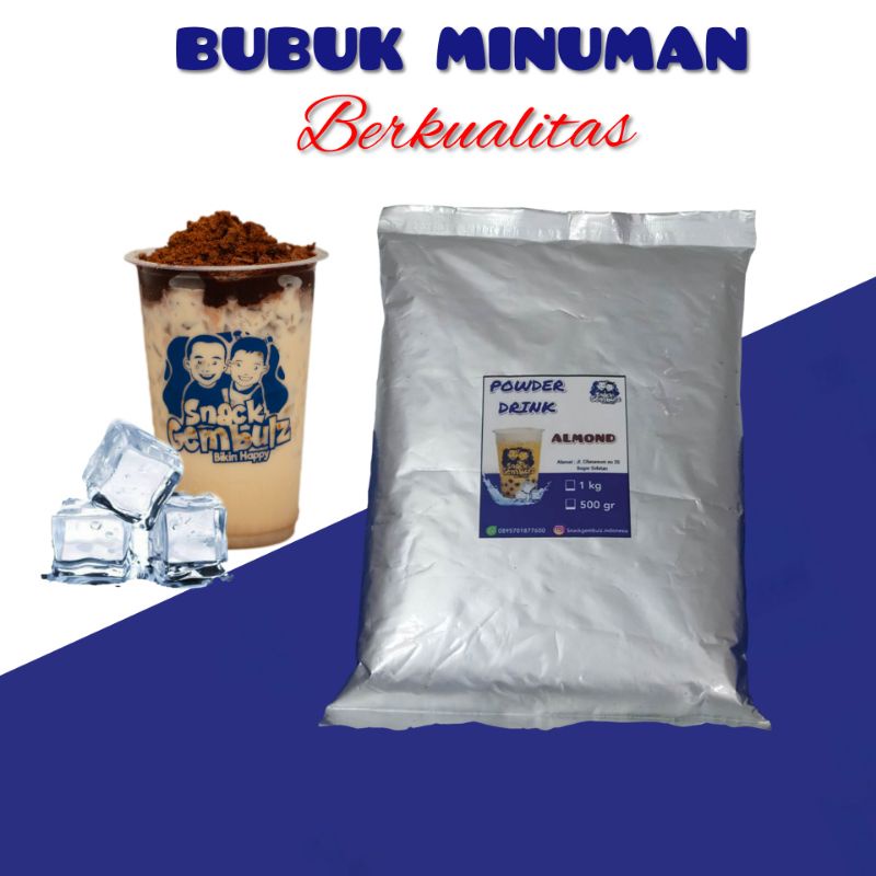 

Bubuk minuman Almond / Powder drink 1kg / Serbuk minuman kekinian rasa almond
