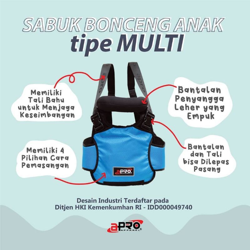 Sabuk Bonceng Motor Anak Apro Apparel Multi Fungsi