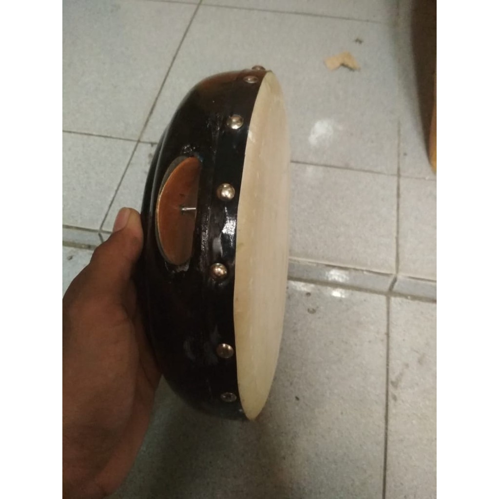 Rebana Hadroh model Jepara kayu mangga ukuran 24 cm (bayar saat barang datang/ COD)