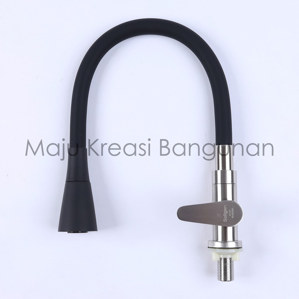 Kran Angsa Fleksibel SOLIGEN Stainless Keran Cuci Piring Tancap Tanam Sink Flexible SSR505 SSR 505