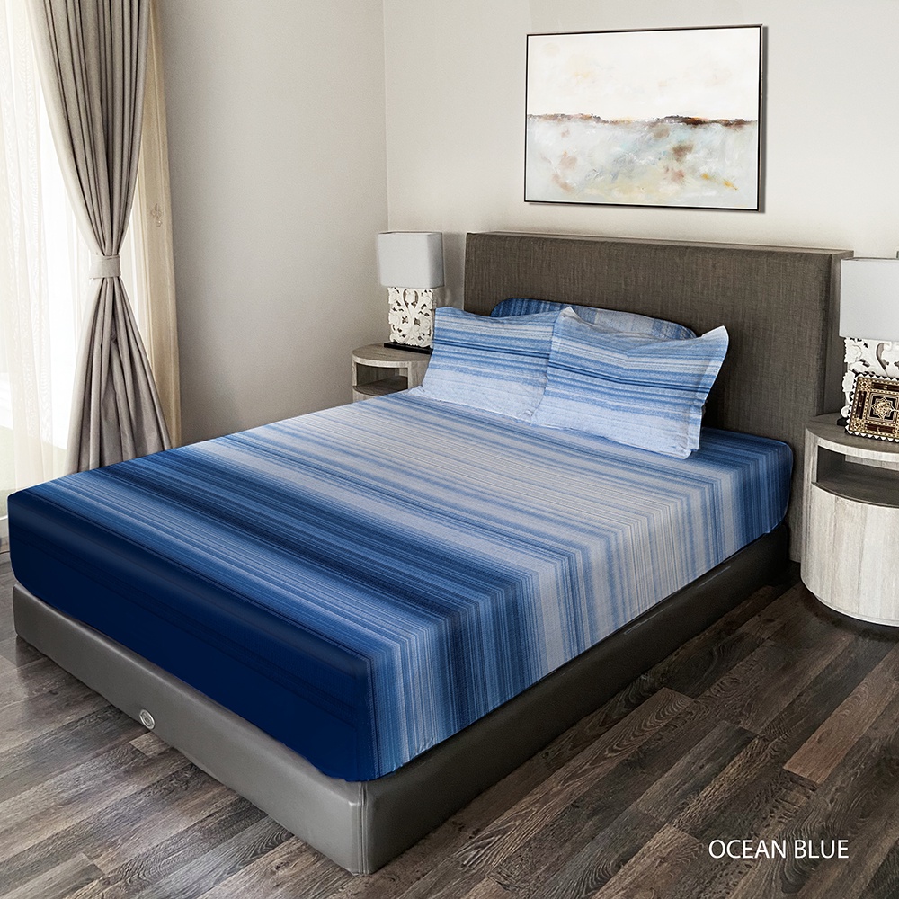 SPREI KING RABBIT- BEDSHEET DOUBLE 160x200x40CM STRIPE