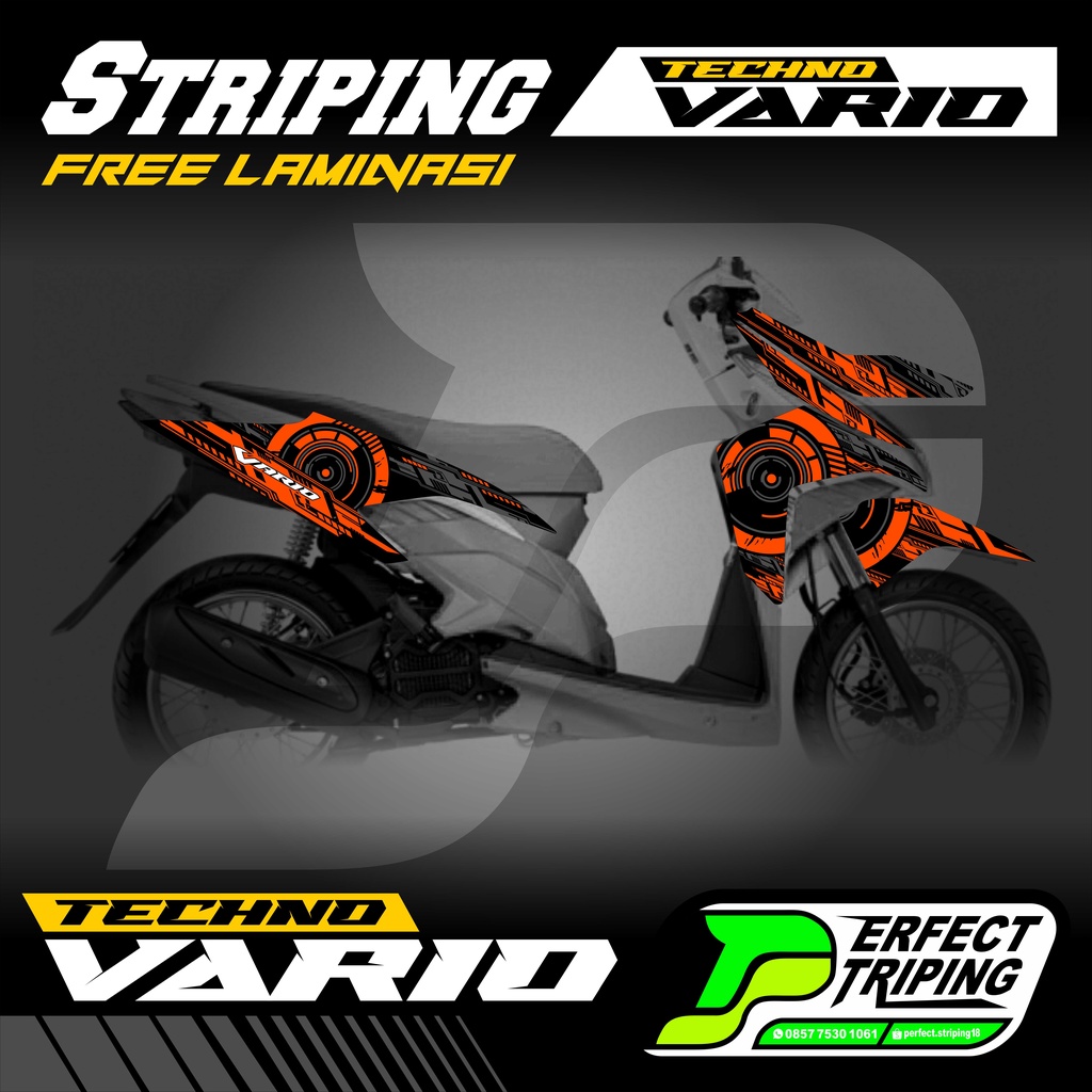 Stiker Striping Honda VARIO TECHNO 110cc KARBU 2009 - 2011