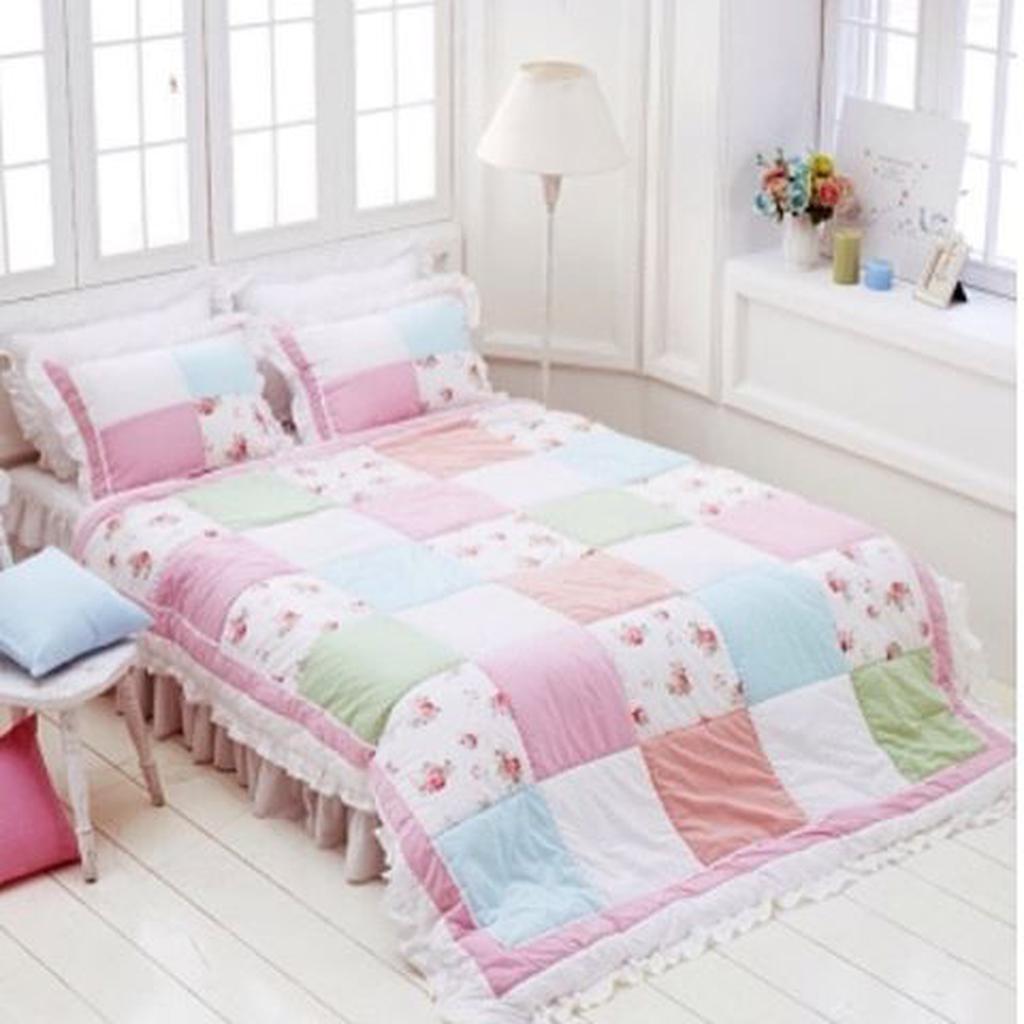 (TA04) Bed Cover AMANTE Patchwork Pink Kotak