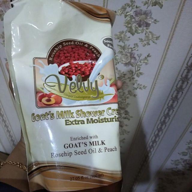 Velvy Goats Milk Shower Refill 800ml ( Gojek )