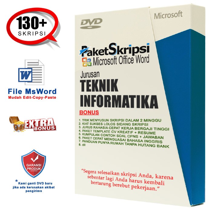 Kumpulan Skripsi Teknik Informatika SUDAH DALAM BENTUK FILE MICROSOFT WORD (Gampang di-copy paste)