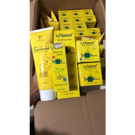 [BPOM HALAL] VNatural / V Natural Night Cream/Krim Malam Temulawak 20gr (official-100% original)